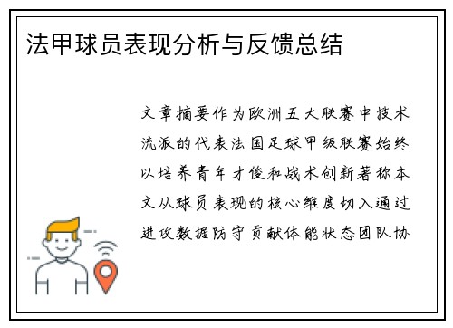 法甲球员表现分析与反馈总结