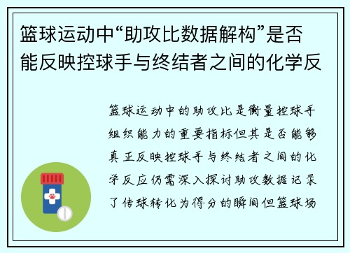 篮球运动中“助攻比数据解构”是否能反映控球手与终结者之间的化学反应